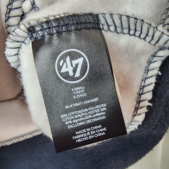 '47 Boston Red Sox Navy Rainbow Pride Lacer Pullover Hoodie Men's XS - Picture 6 of 6